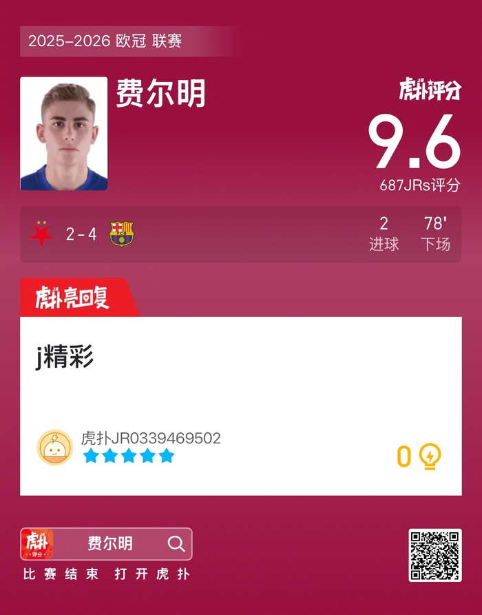 精彩赛事-布拉格斯拉维亚2比4巴萨，费尔明独中两元获评9.6分|巴塞罗那|评分|虎_新浪体育_新浪新闻
